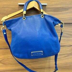 Marc by Marc Jacobs Vibrant Blue Shoulder Bag/ Leather